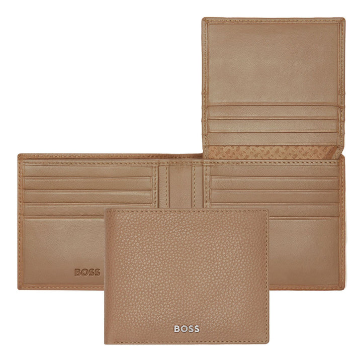 Hugo boss wallet with classic grain granulate camel hry416x
