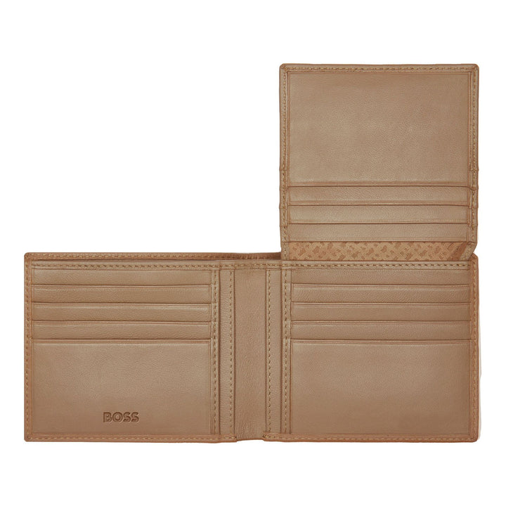 Hugo boss wallet with classic grain granulate camel hry416x