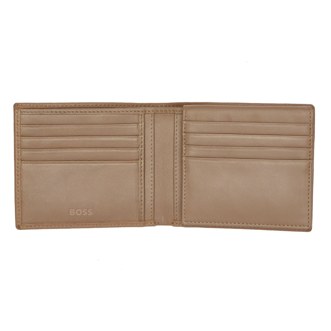 Hugo boss wallet with classic grain granulate camel hry416x