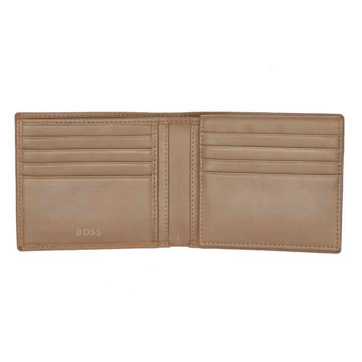 Hugo boss wallet with classic grain granulate camel hry416x