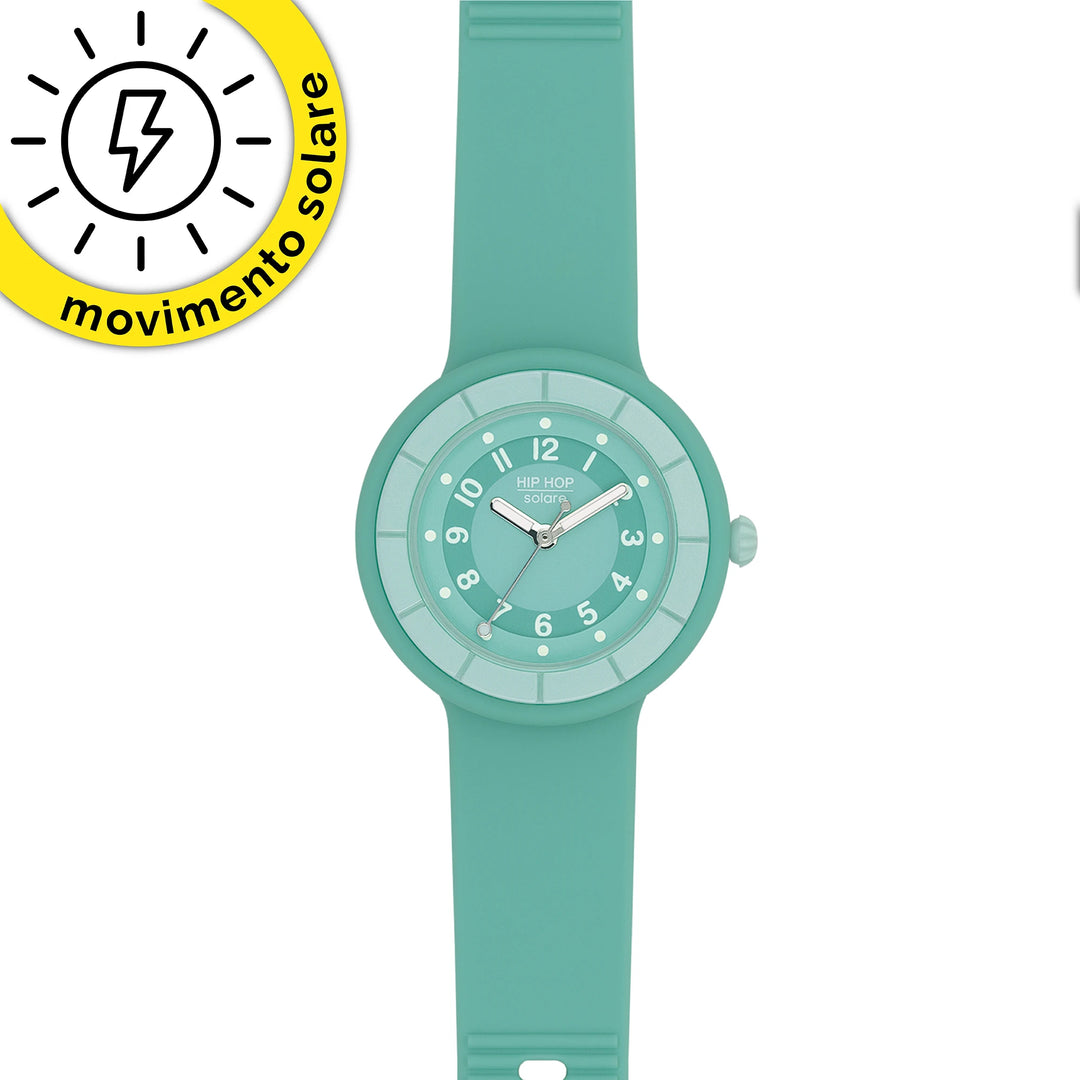 Hip Hop WATER GREEN Hero.Dot Solar Collection 34mm HWU1207