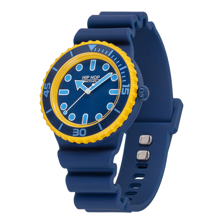 Hip Hop watch Master Blue/Yellow 41mm HWU1261