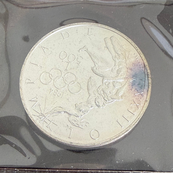 Silver coins 500 1000 Lire Republic of San Marino XXIII Olympics 1984