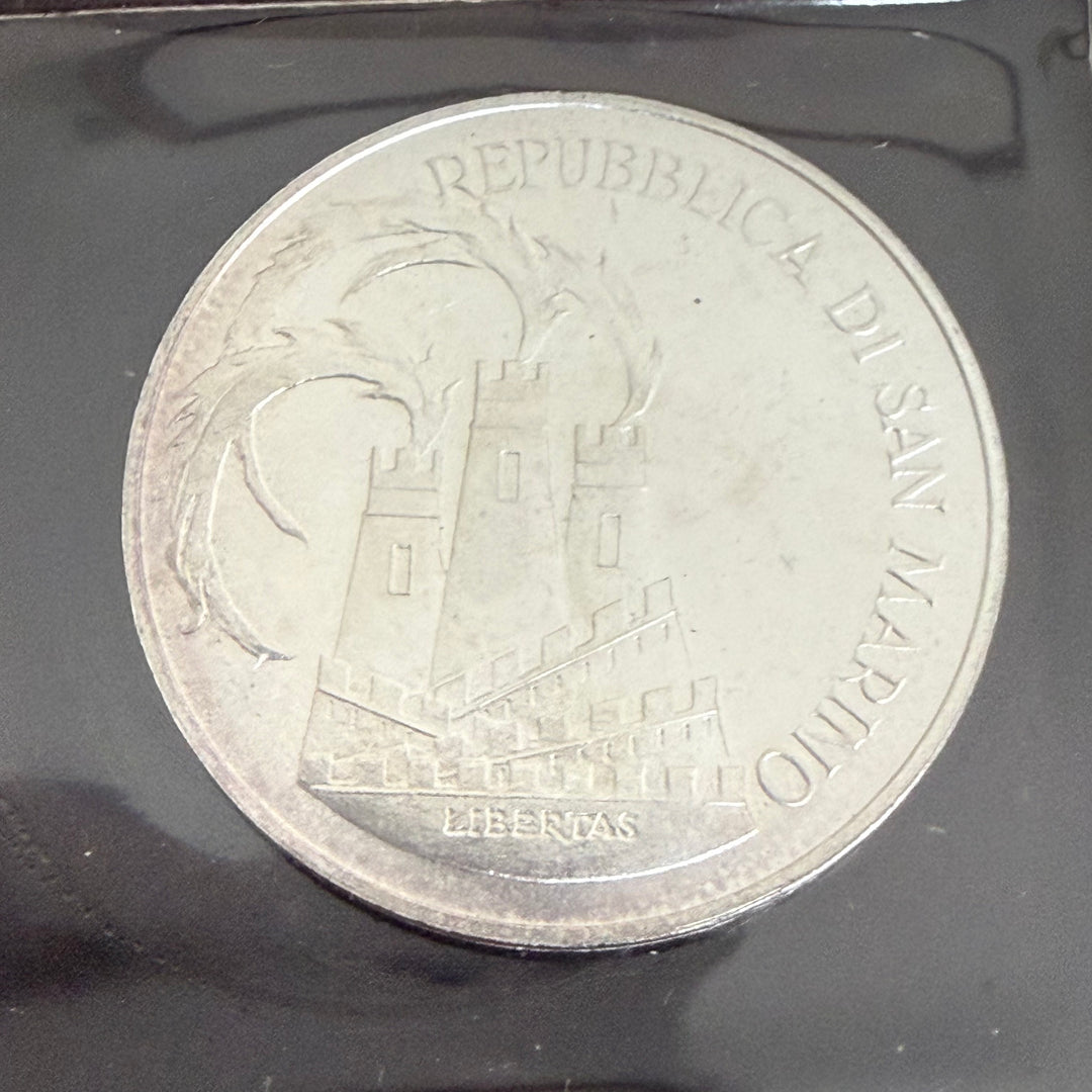 Silver coins 500 1000 Lire Republic of San Marino XXIII Olympics 1984