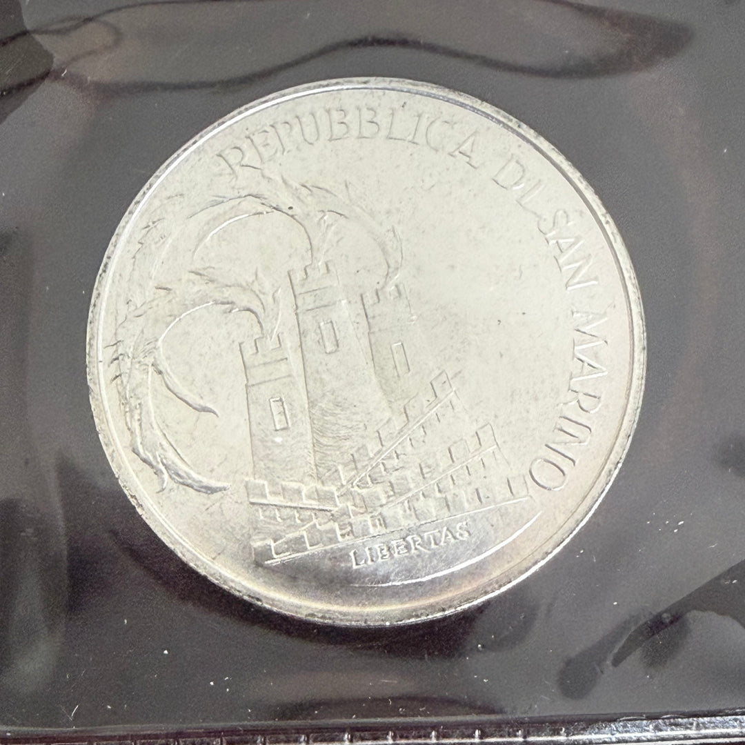 Silver coins 500 1000 Lire Republic of San Marino XXIII Olympics 1984