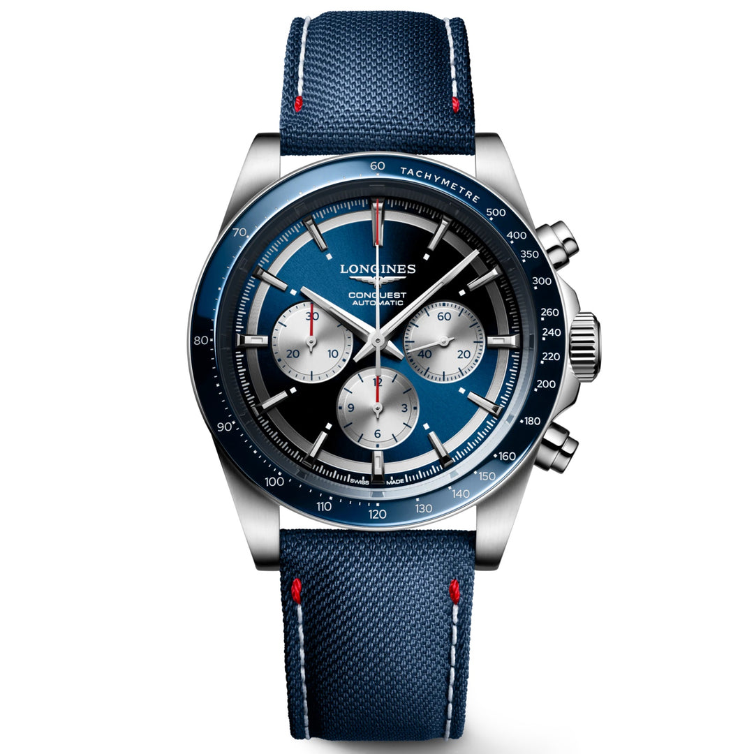 לונגינס כיבוש שעון מרקו אודרמט מהדורת 42 מ"מ פלדה כחולה אוטומטית L3.835.4.91.2