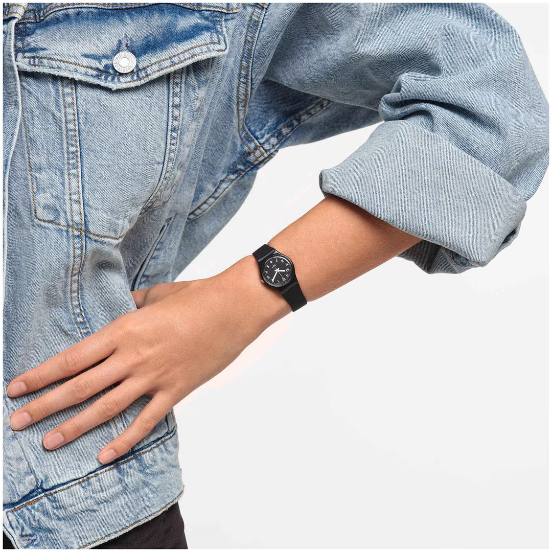 Swatch Lady Black Black Single Originals Lady 25 מ"מ LB170E Watch