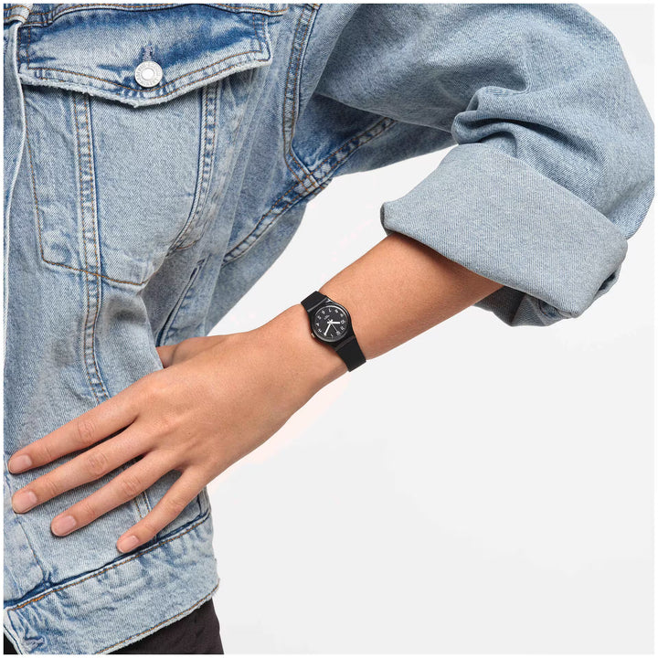 Swatch Lady Black Black Single Originals Lady 25 מ"מ LB170E Watch