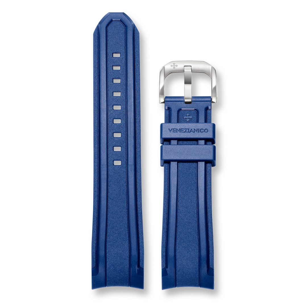 Venezianico Integrated blue rubber strap 22mm