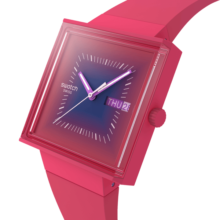 Swatch Squarely Berry Originals מה אם? 41 מ"מ SO34R700