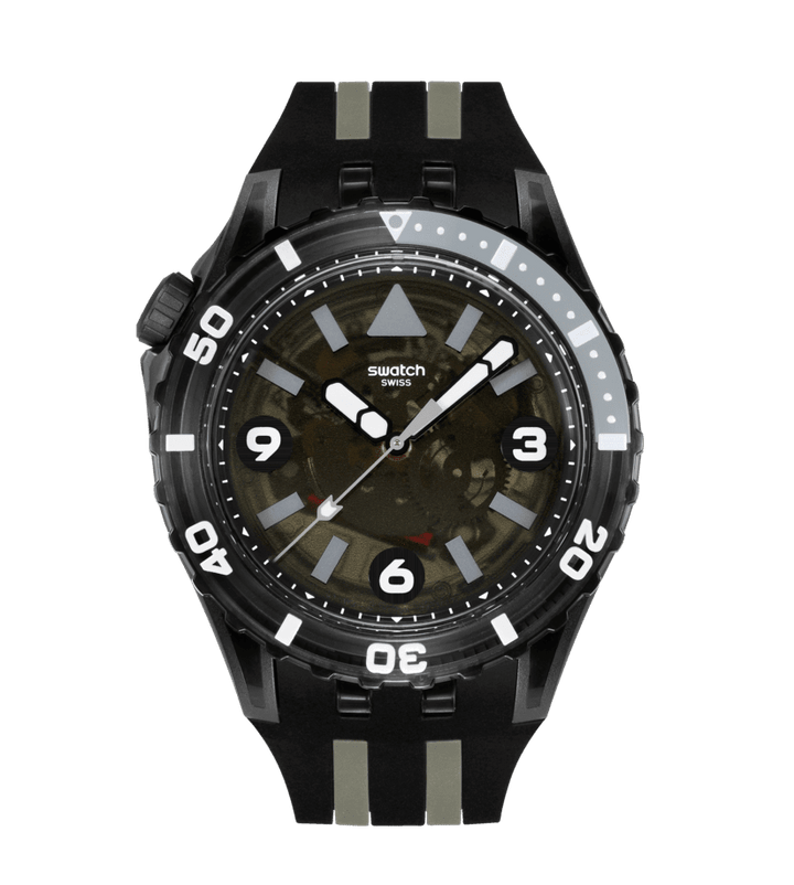 Swatch Scubaqua שחור 44 מ"מ SSCU09B100 שעון