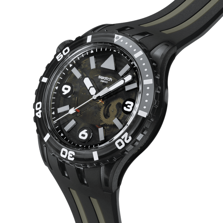 Swatch Scubaqua שחור 44 מ"מ SSCU09B100 שעון