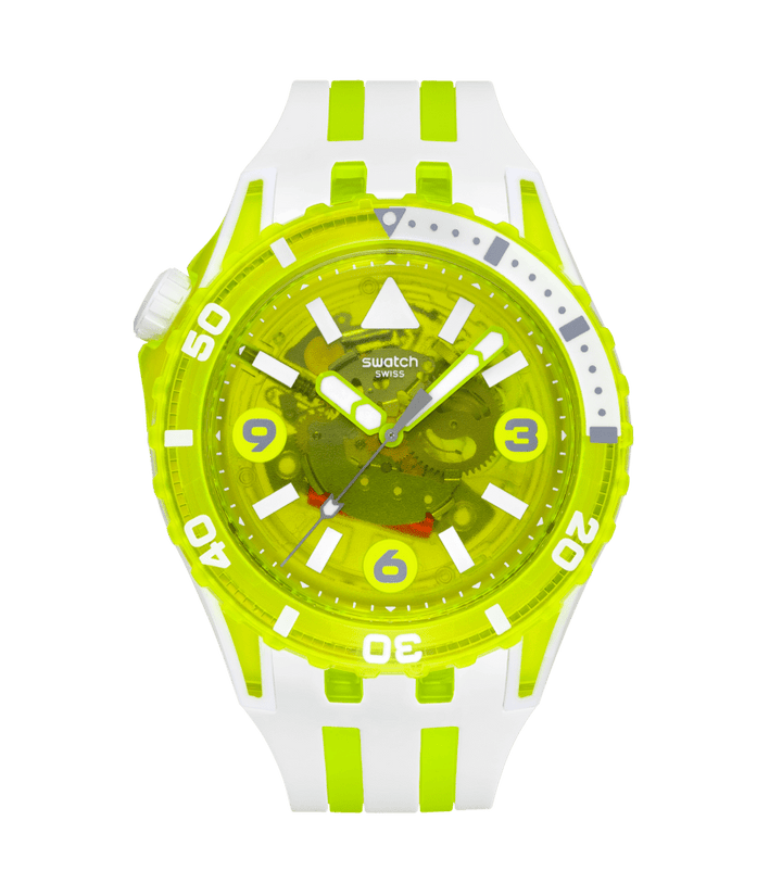 Swatch Scubqua צהוב 44 מ"מ SSCU09J100 שעון