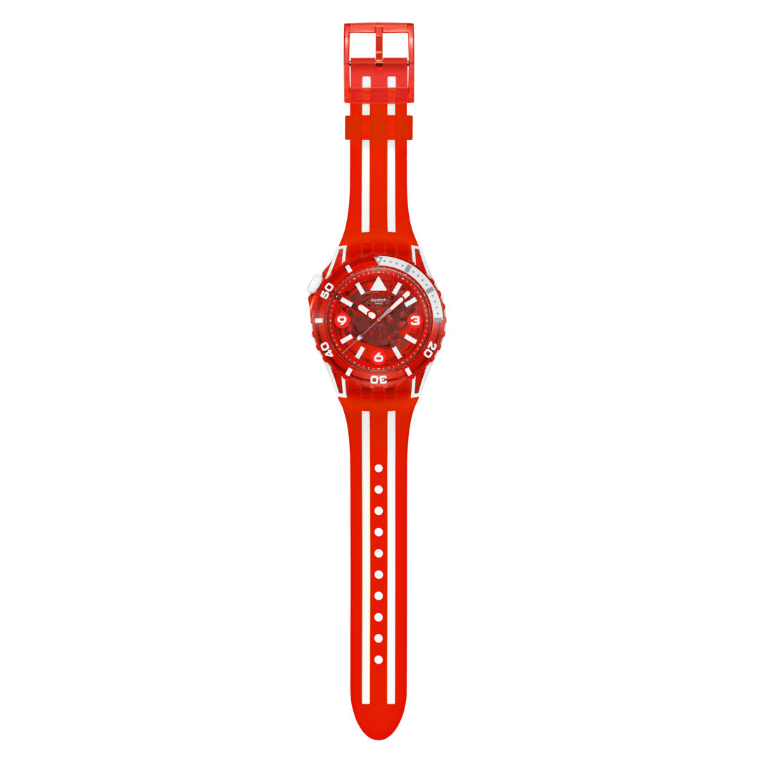 Swatch Scubaqua אדום 44 מ"מ SSCU09R100 שעון