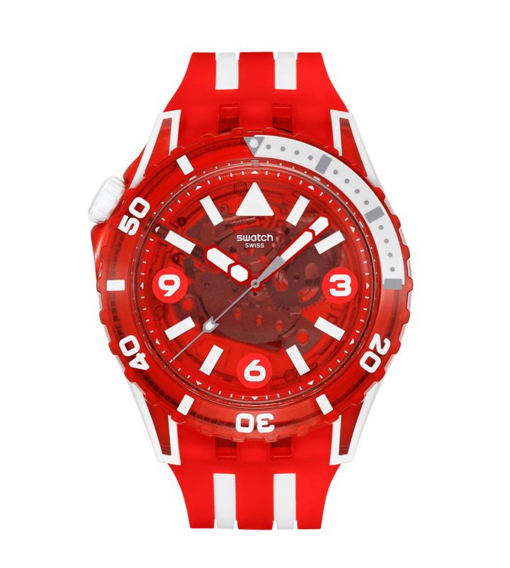 Swatch Scubaqua אדום 44 מ"מ SSCU09R100 שעון