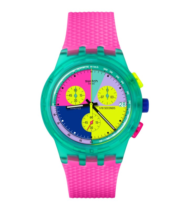 Swatch watch NEON FLASH ARROW Originals Chrono 42mm SUSG408