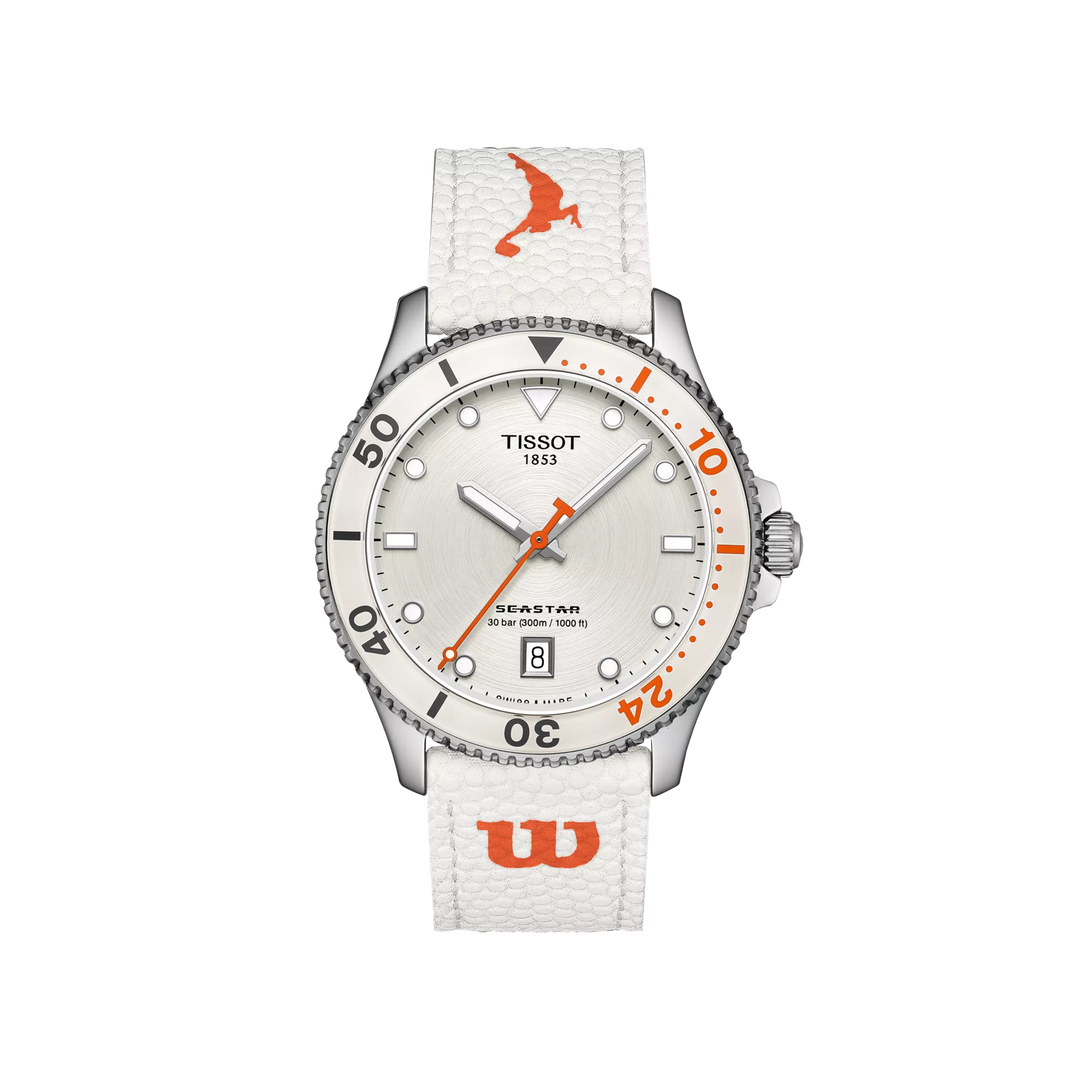 Tissssot watch Seastar Wilson WNBA special edition 40mm silver quartz steel T120.410.17.017.011.00