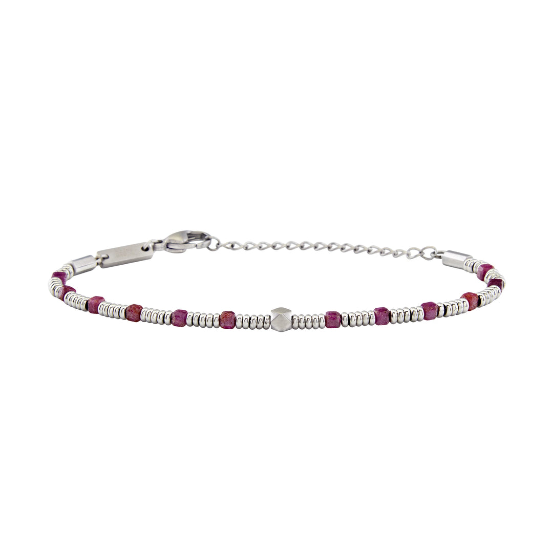 Breil bracelet Priam steel ruby root TJ3646