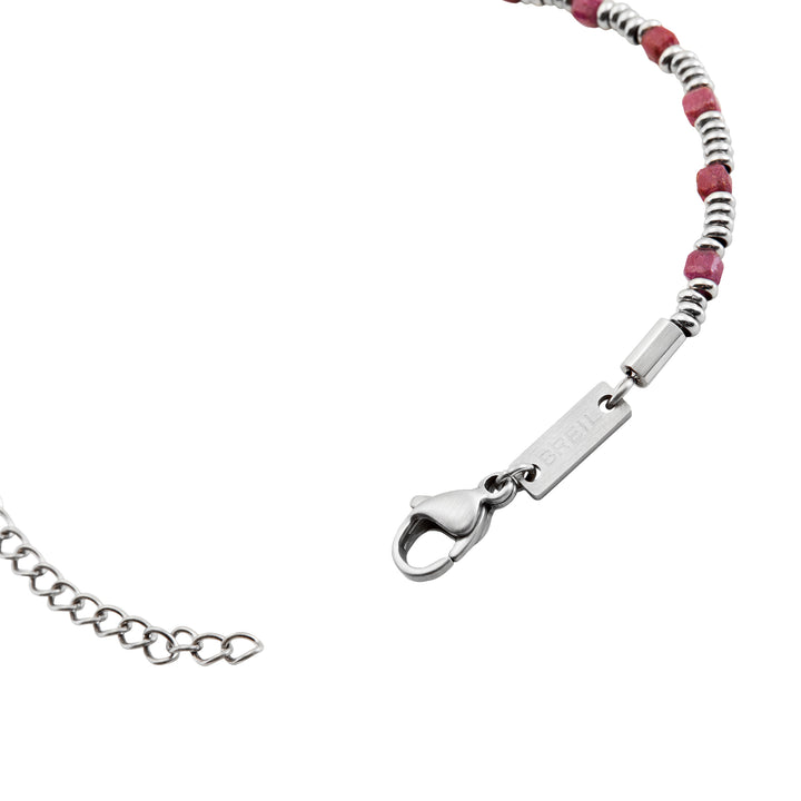 Breil bracelet Priam steel ruby root TJ3646