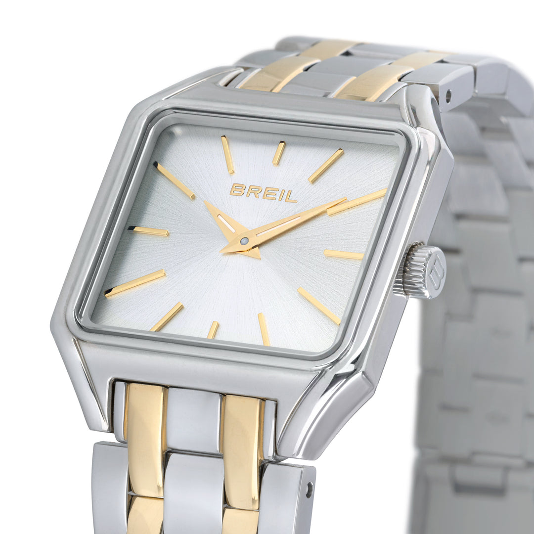 Breil Watch B 27x26mm Silver קוורץ פלדה מסיים PVD זהב צהוב TW2071