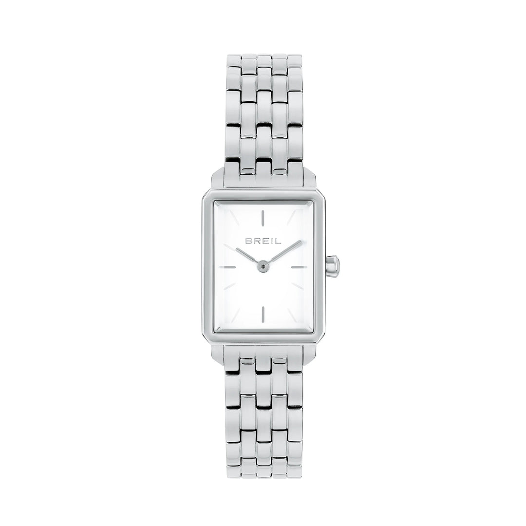 Breil clock carré 20x24mm white quartz steel Tw2077