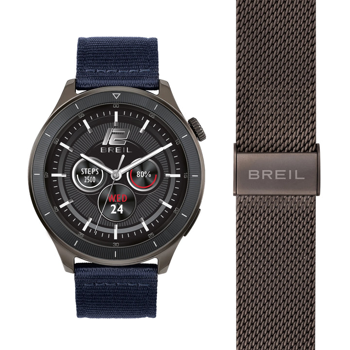 Breil Smartwatch Watch BC-1 46.5 מ"מ אקדח IP פלדה TW2092 גימור