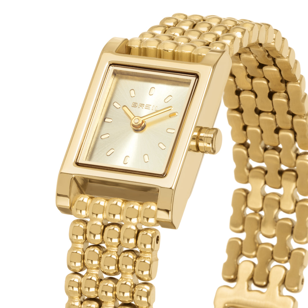 Breil Watch Demure 16x25mm Quartz Steel Pvd Gold Tw2105