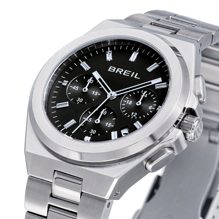 Breil Apex Chrono 40mm Watch Black Quartz Steel Tw2111