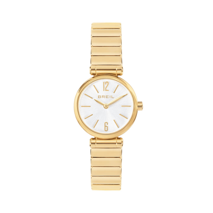 Breil Nuvè watch 28mm silver quartz steel IP gold finish TW2126