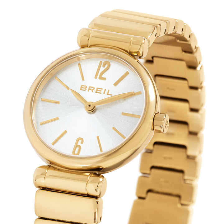 Breil Nuvè watch 28mm silver quartz steel IP gold finish TW2126