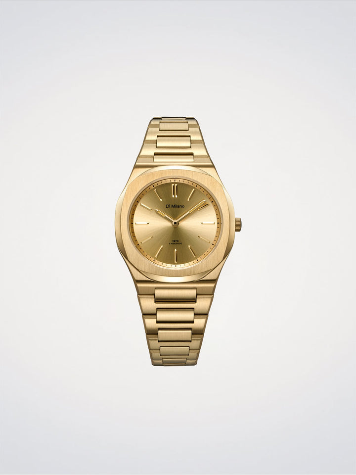D1 Milano Gold Mellow Ultra Thin Watch 34mm D1-UHBL02