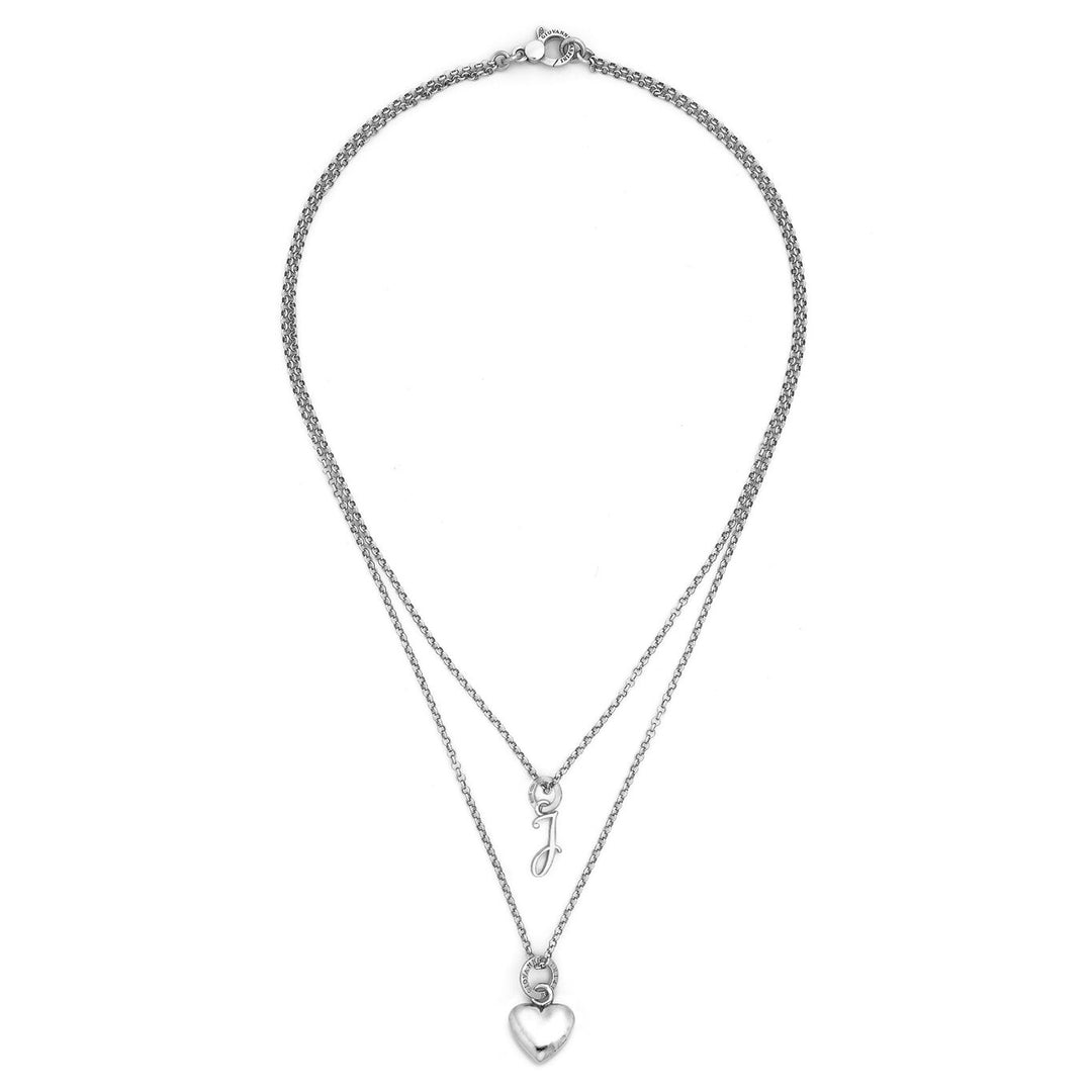 Giovanni Raspini heart and letter j necklace 925 Silver Necklace X01561