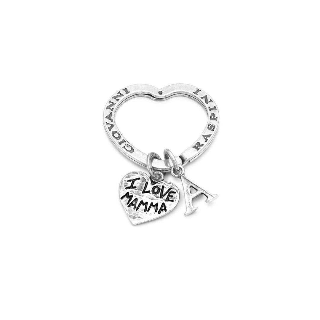 Giovanni Raspini Keyring I Love Mamma silver X01661