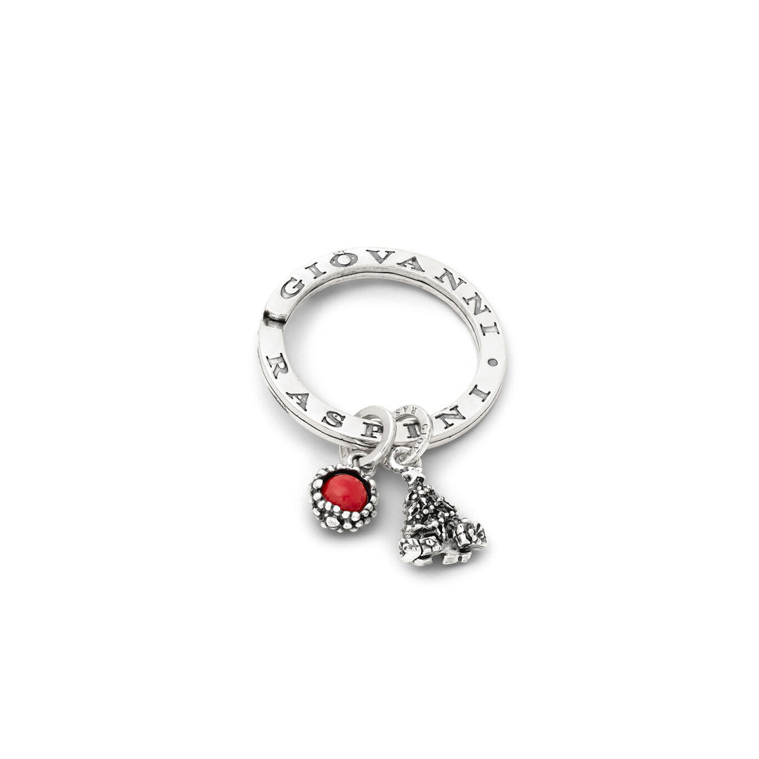 Giovanni Raspini Silver Christmas tree key ring X01680