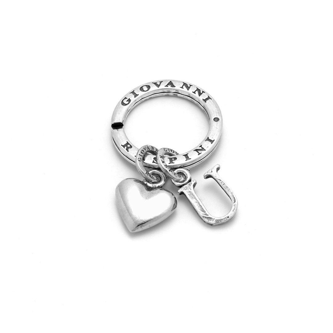 Giovanni Raspini Heart and Letter U Keyring 1853