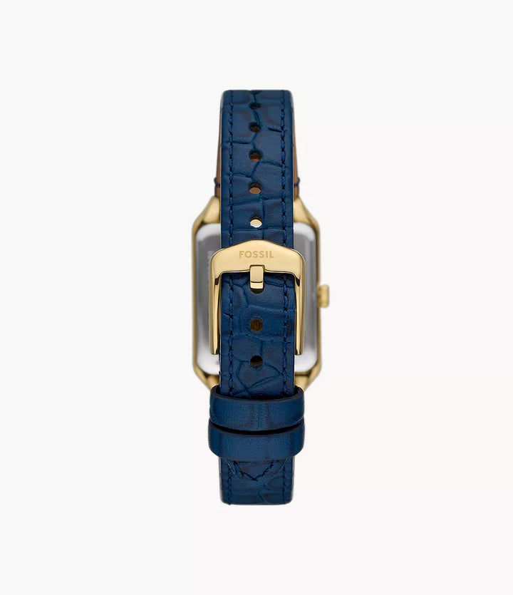 Fossil watch raquel 23mm blue quartz steel finish pvd gold ES5365