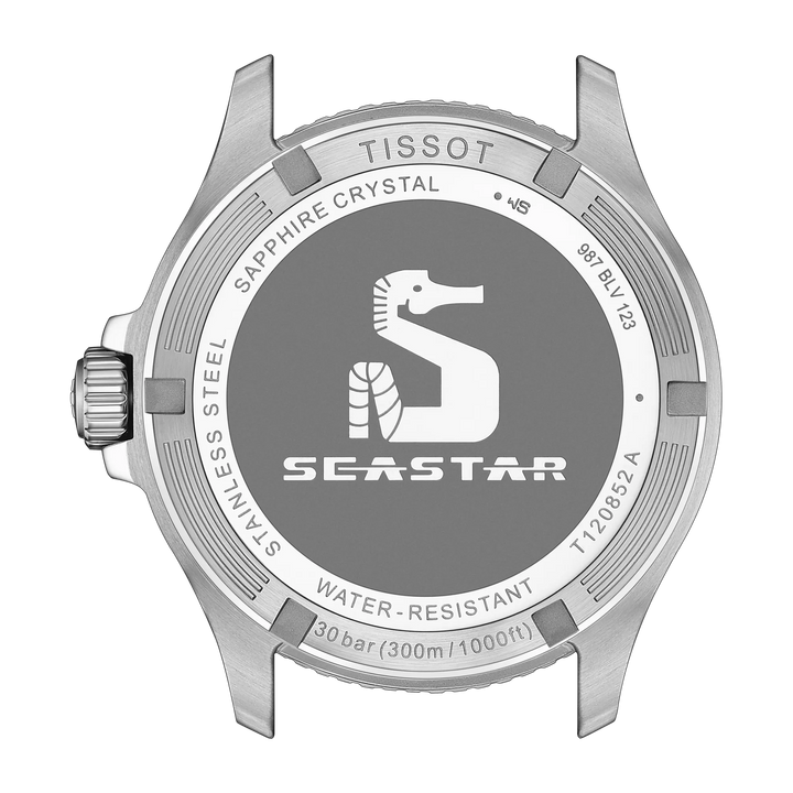 טיסו SEASTAR 1000 GMT שעון 40 מ"מ קוורץ פלדה שחור גימור PVD זהב זהב T120.852.22.051.00