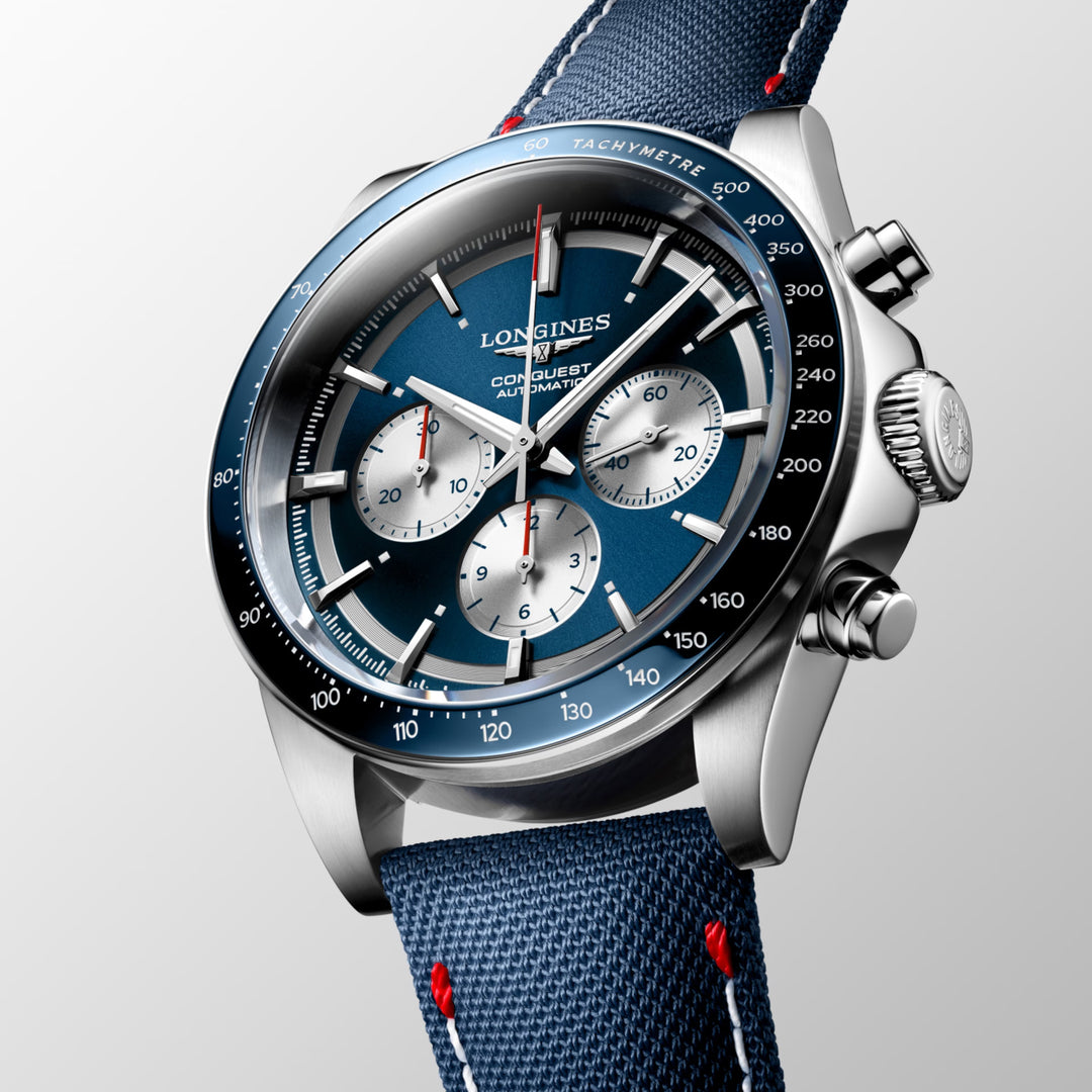 לונגינס כיבוש שעון מרקו אודרמט מהדורת 42 מ"מ פלדה כחולה אוטומטית L3.835.4.91.2