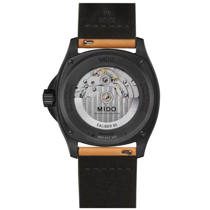 Mido watch Multifort TV Big Date 40mm automatic gray steel black PVD finish M049.526.36.081.00
