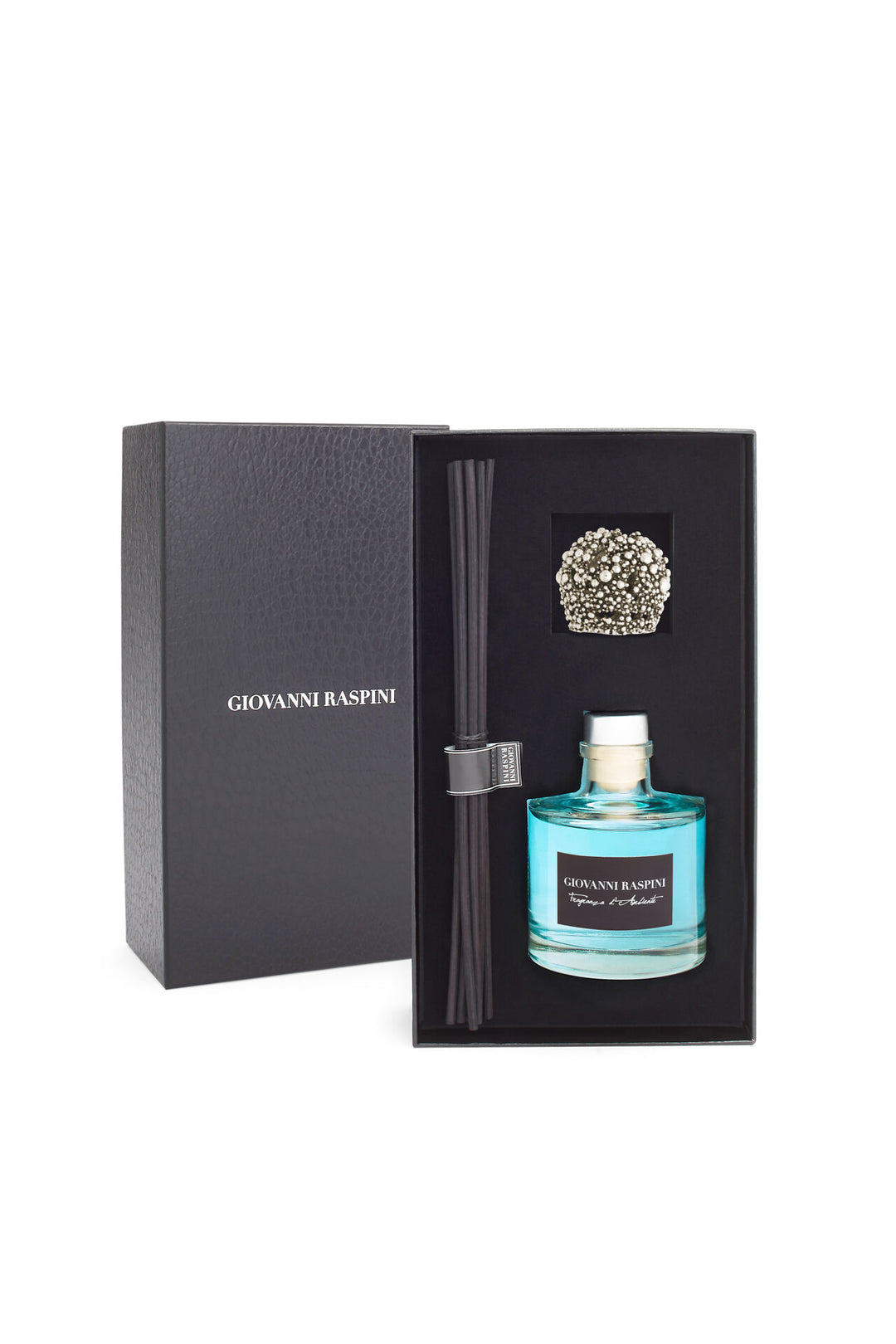 Giovanni Raspini Perlage Diffuser - Vento di Mare room fragrance with white bronze decoration - XB0146