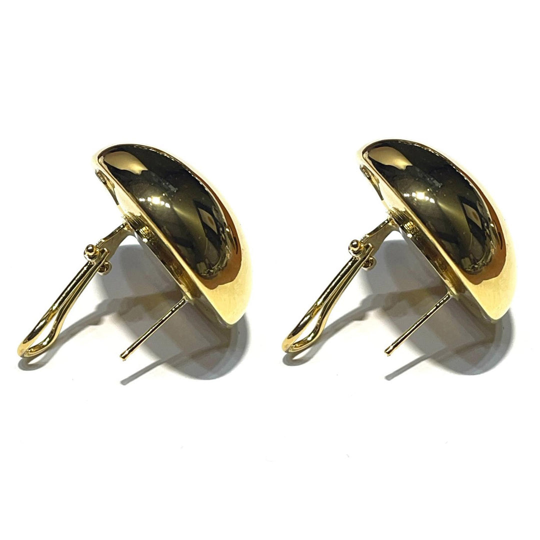 Federica Rossi lobe earrings Boule bronze finish PVD yellow gold FR.OR.18