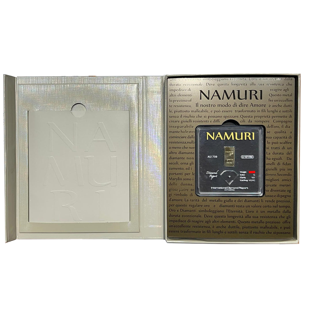 Namuri Ingot 1 gram 18kt gold Diamond 0.01ct G VS1 NDJ/G01GVS