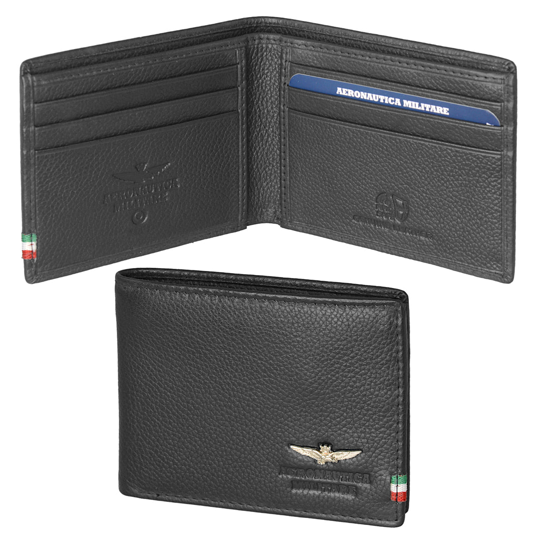 Air Force military wallet for men in real leather Flag Am100-ne line