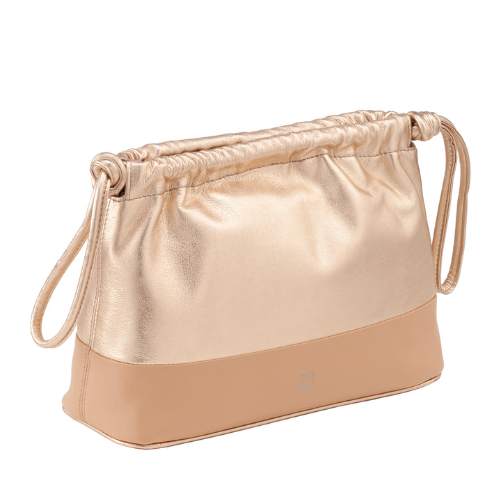 DUDU Women's bag in soft skin, clutch Bag Colored clutch bag with coulisse and shoulder strap