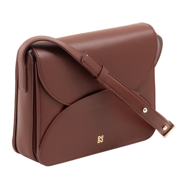 DUDU BRAKING BROW BAG Woman in leather with Envelope model flap - Elegant and versatile small bag with adjustable shoulder strap, perfect bag for every occasion