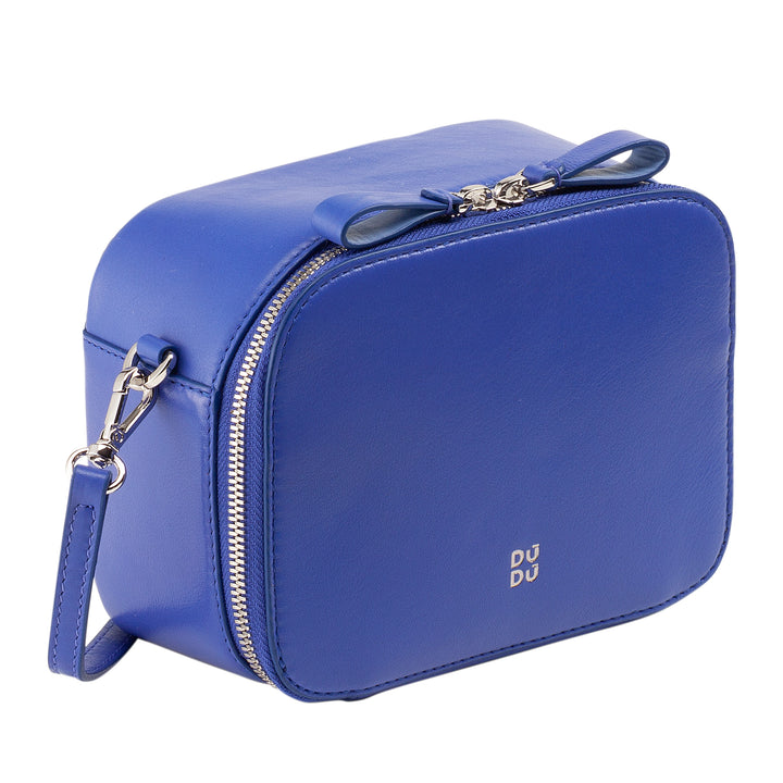 DUDU BRAKE BROW BAG SMALL IN LEATHER, BAG room with double shoulder strap, zipper closure, elegant compact design bag