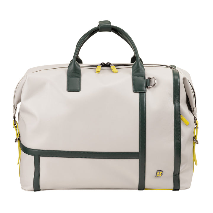 DUDU leather bag for tennis gym, 28 liters, limited edition, detachable shoulder strap, zipper closure, travel weekends, leather sports bag