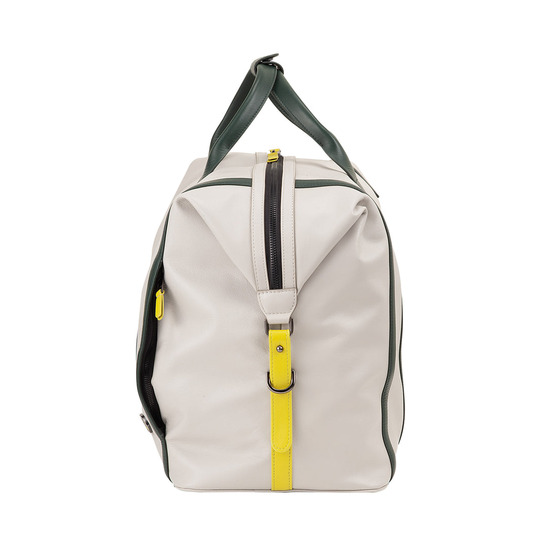 DUDU leather bag for tennis gym, 28 liters, limited edition, detachable shoulder strap, zipper closure, travel weekends, leather sports bag