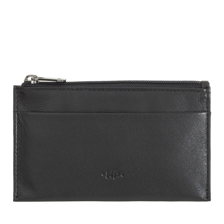 Nuvola Pelle Keychain and Coin Purse in Genuine Nappa Leather Pouch with Zip and 2 rings for keys