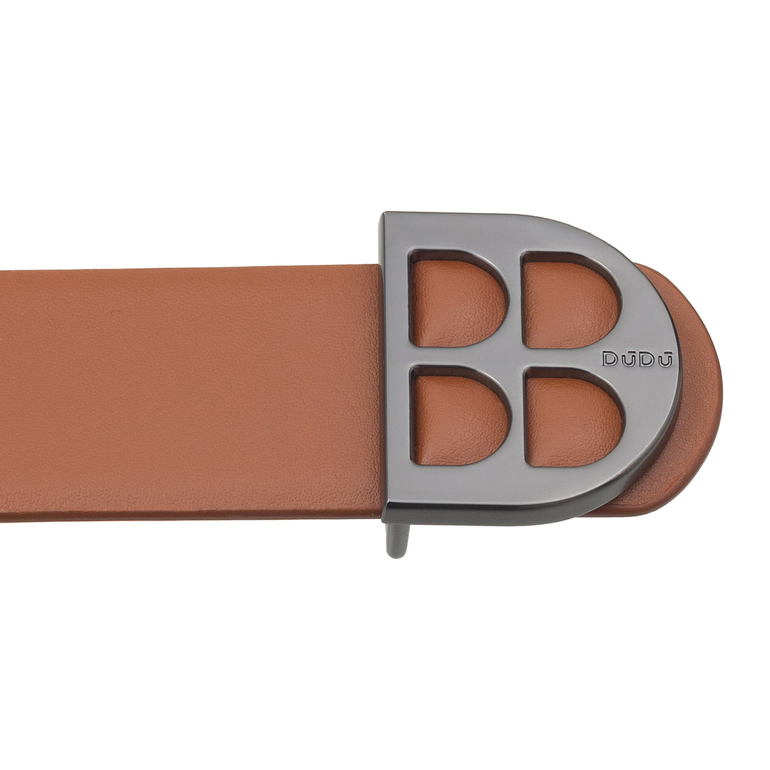 Dudu belt reversible in real two -tone skin, made in Italy, Double Face, H 35mm, with personalized buckle